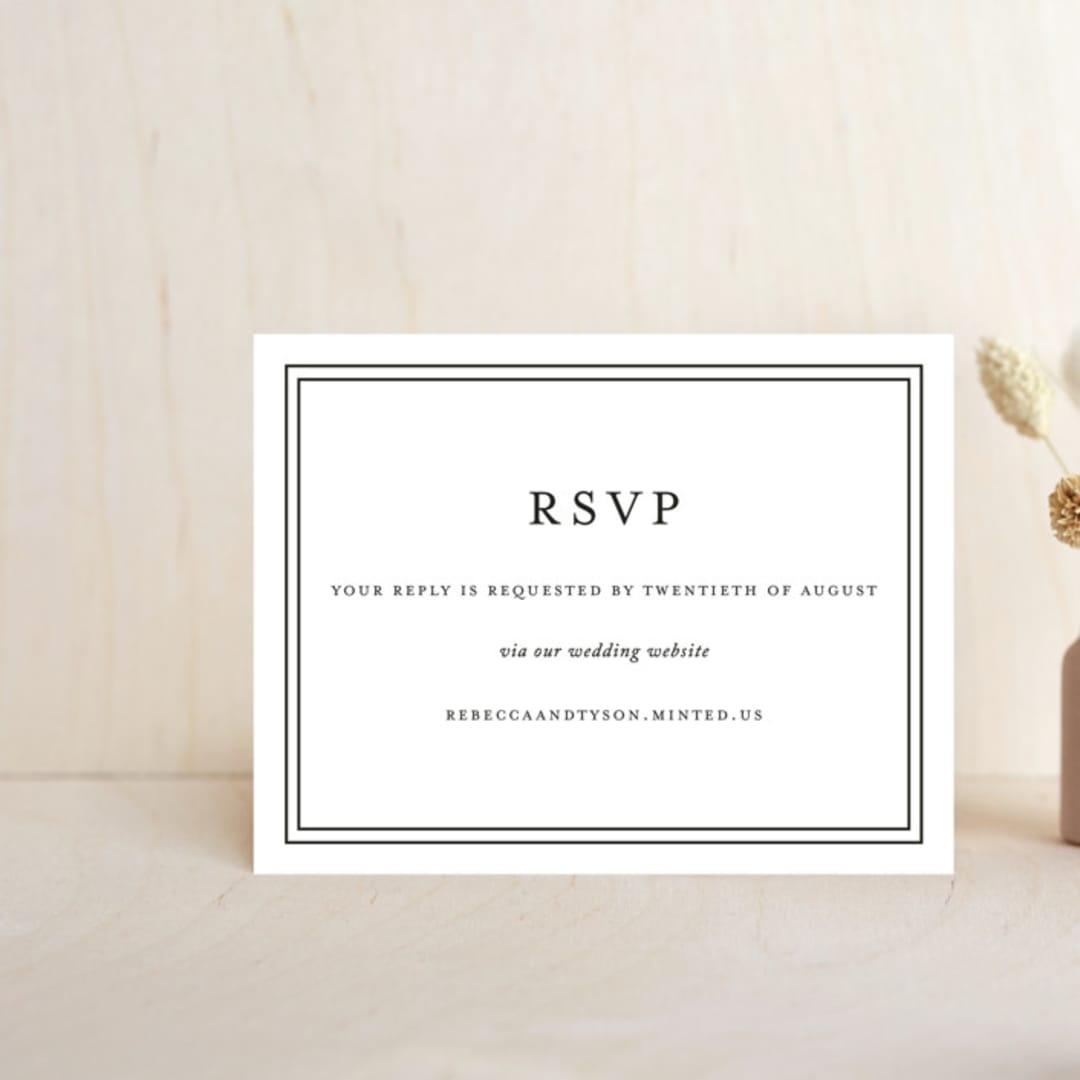 "Eloquence" - RSVP Online Enclosure Cards in Vanilla by Kimberly FitzSimons - Front
