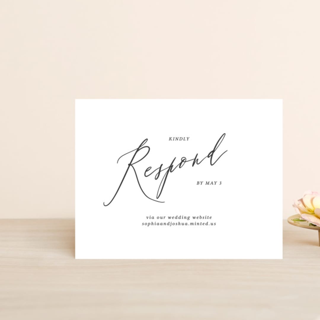 "Crescendo" - RSVP Online Enclosure Cards in Snow by Griffinbell Paper Co. - Front