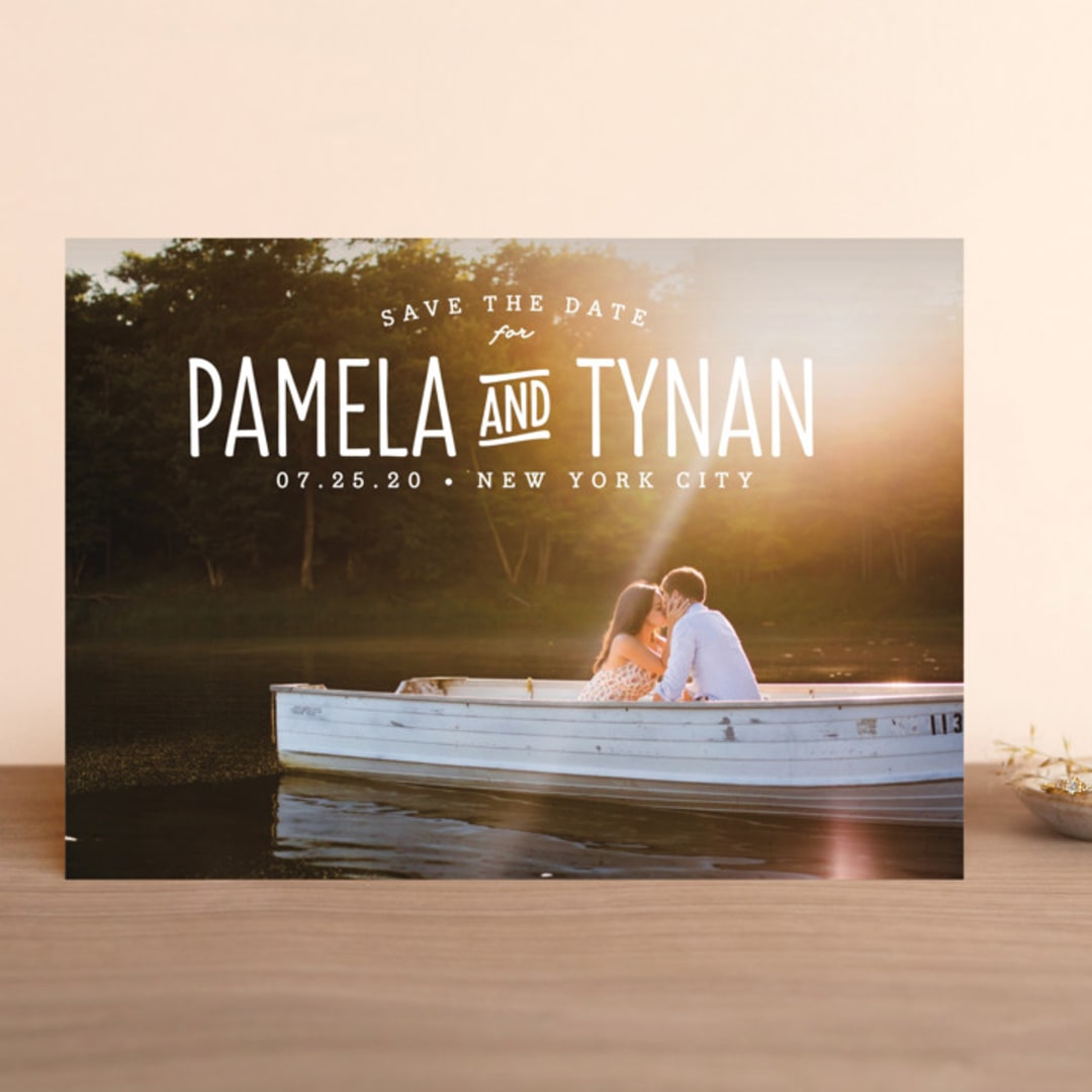 "Perfect Together" - Save the Dates in Wedding Dress by Carly Reed Walker - Front