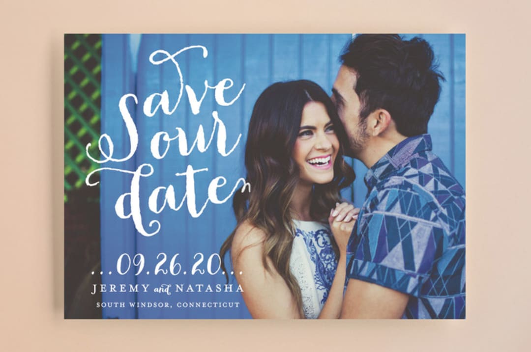 "Swirly" - Save the Dates in Snow by Roxy Cervantes - Front