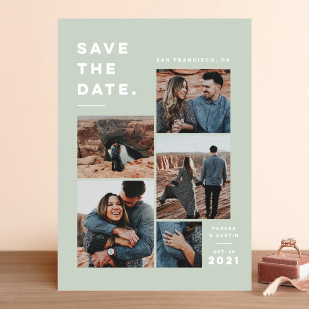 "Merry All Year." - Save the Dates in Eucalyptus by Pink House Press - Front