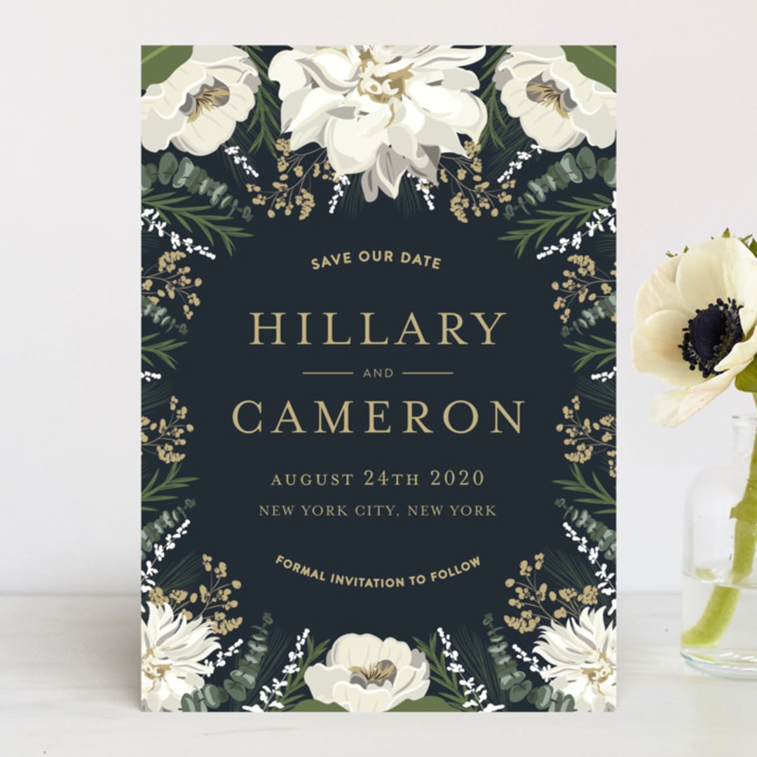 "Winter White" - Save the Dates in Winter White by Susan Moyal - Front