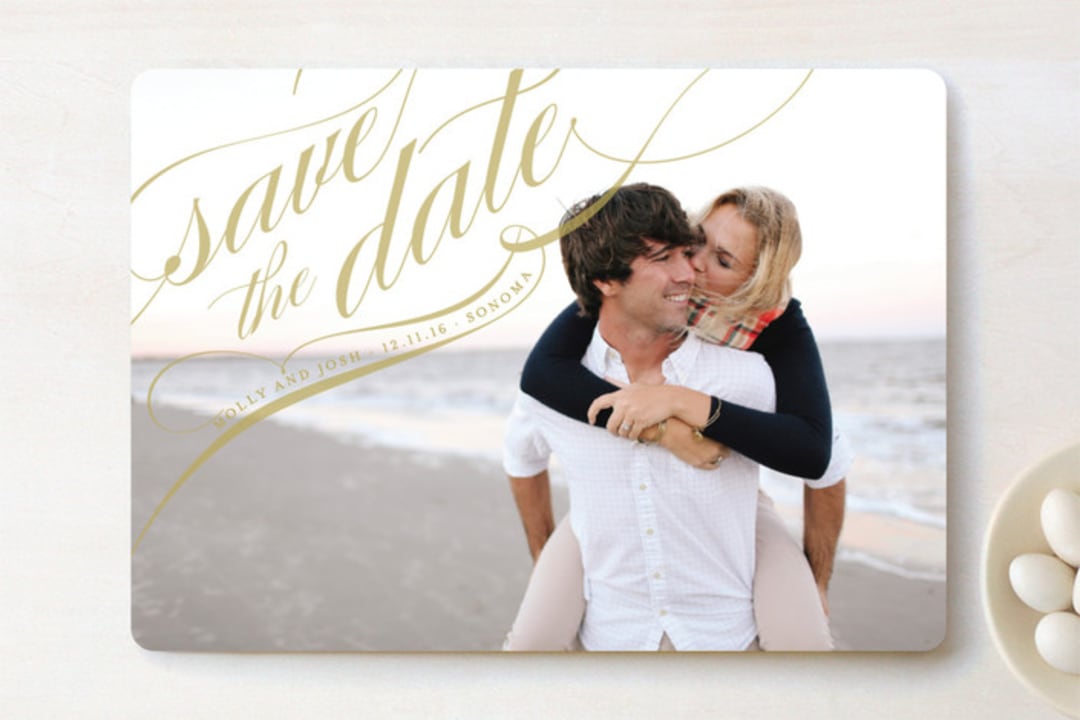 "Flourish" - Save the Dates in Gold by Annie Clark - Front