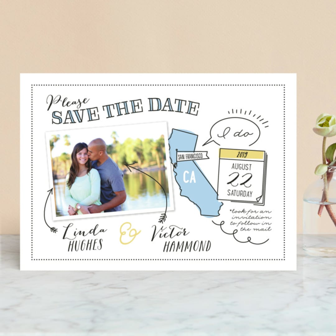 "Write It In Ink" - Save the Dates in Sky by Ann Gardner - Front