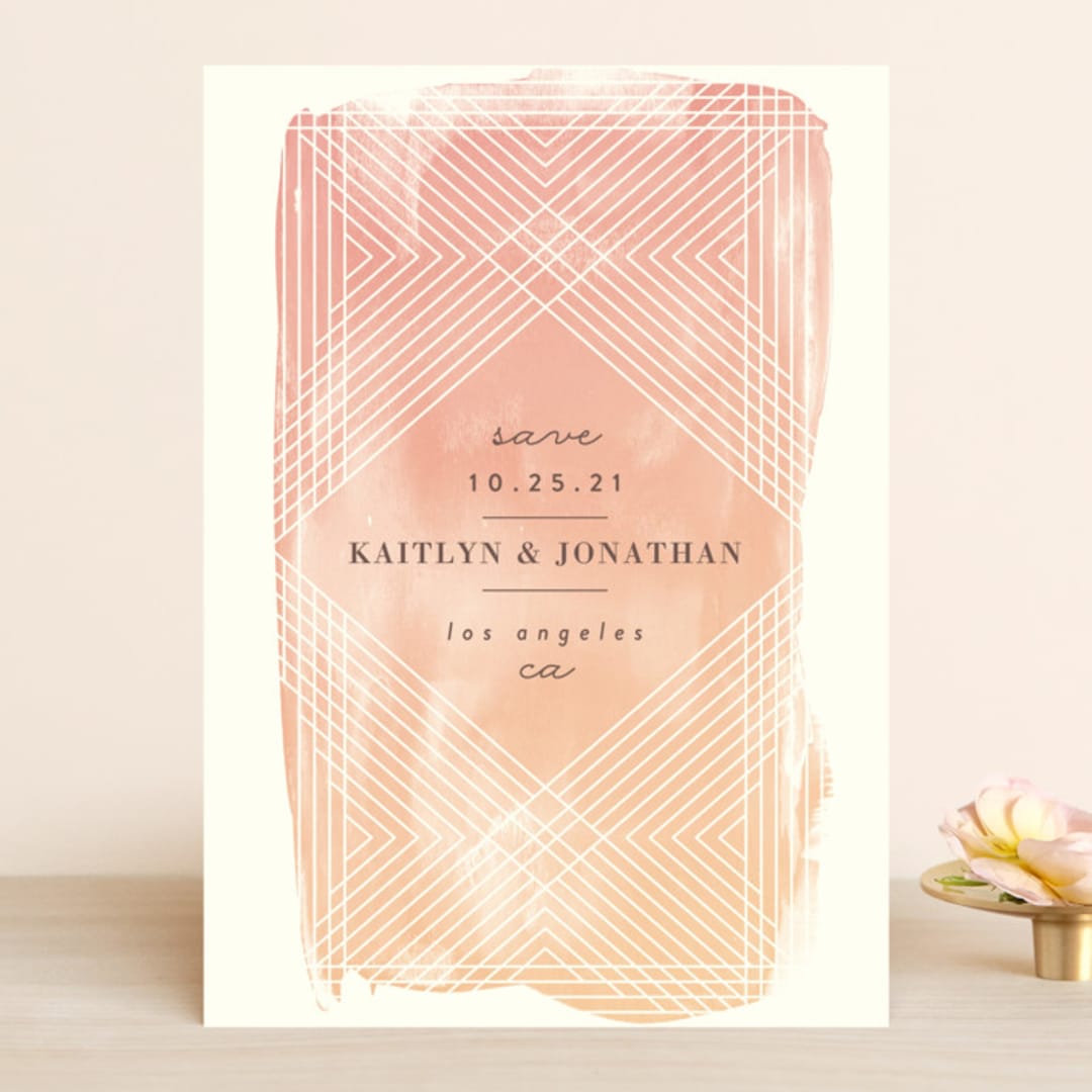 "Masked Wash" - Save the Dates in Passion Fruit by Rebecca Bowen - Front