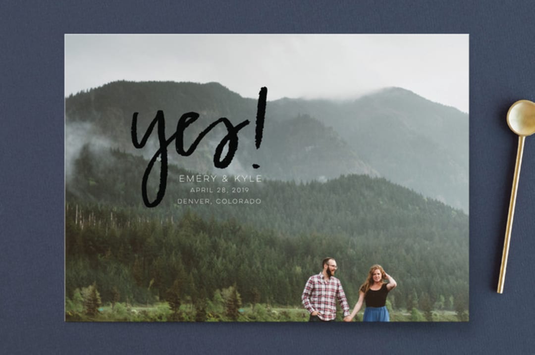 "Excitement" - Save the Dates in Storm by Annie Montgomery - Front