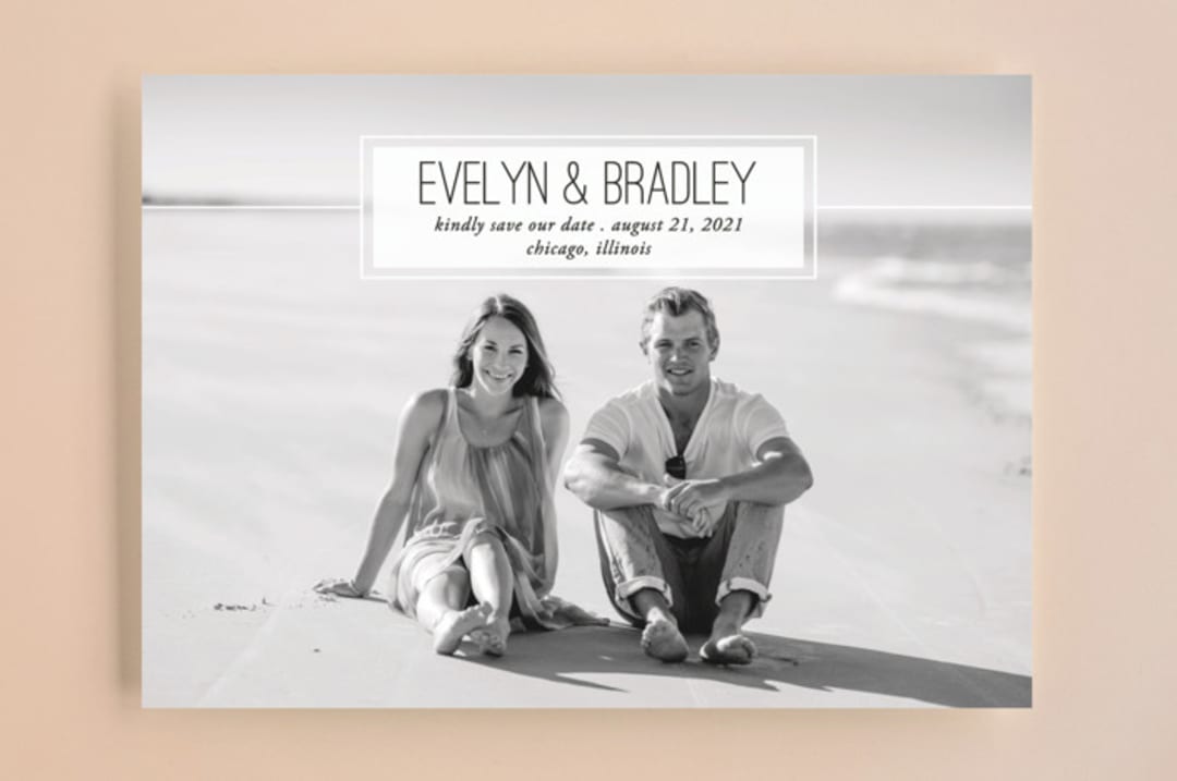 "Opaque Line" - Save the Dates in Cloud by Beth Schneider - Front