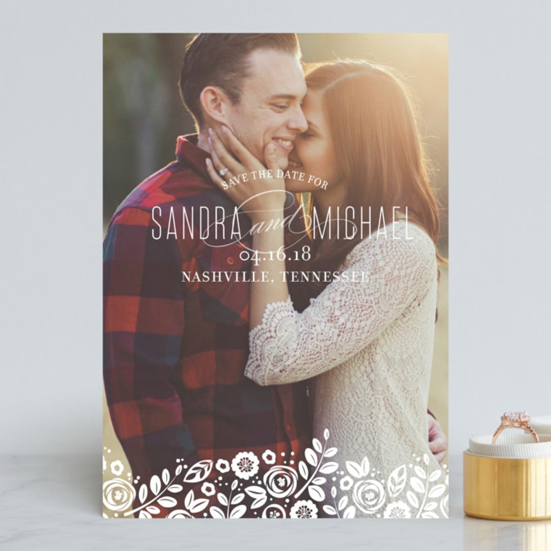 "White Shadows" - Save the Dates in Cotton by Jessica Williams - Front