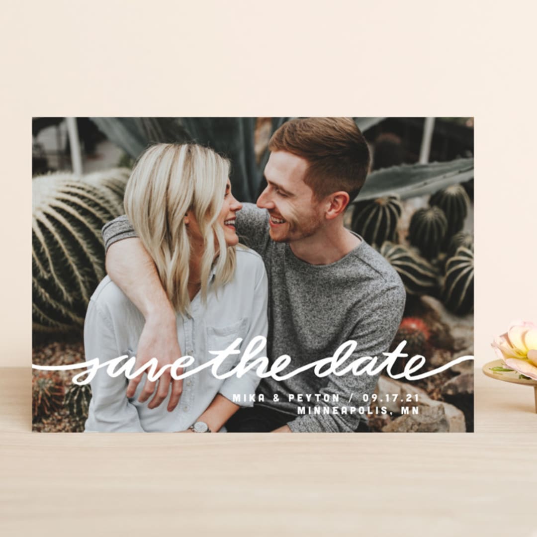 "Stringed" - Save the Dates in Lily by Meg Gleason - Front