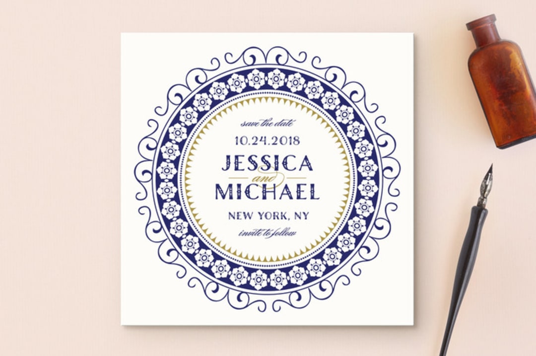 "Registry" - Save the Dates in Ivory by Rebecca Bowen - Front