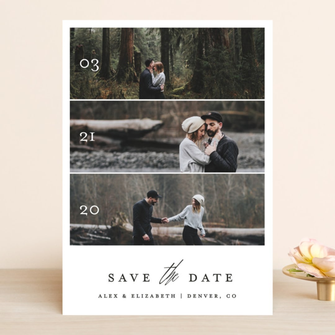 "Triptych Love" - Save the Dates in Silk by Becca Thongkham - Front