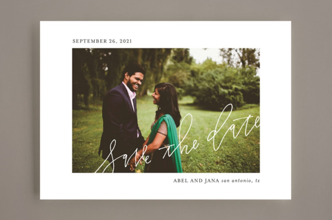 "Scribble" - Save the Dates in Vanilla by Alaina Cherup - Front