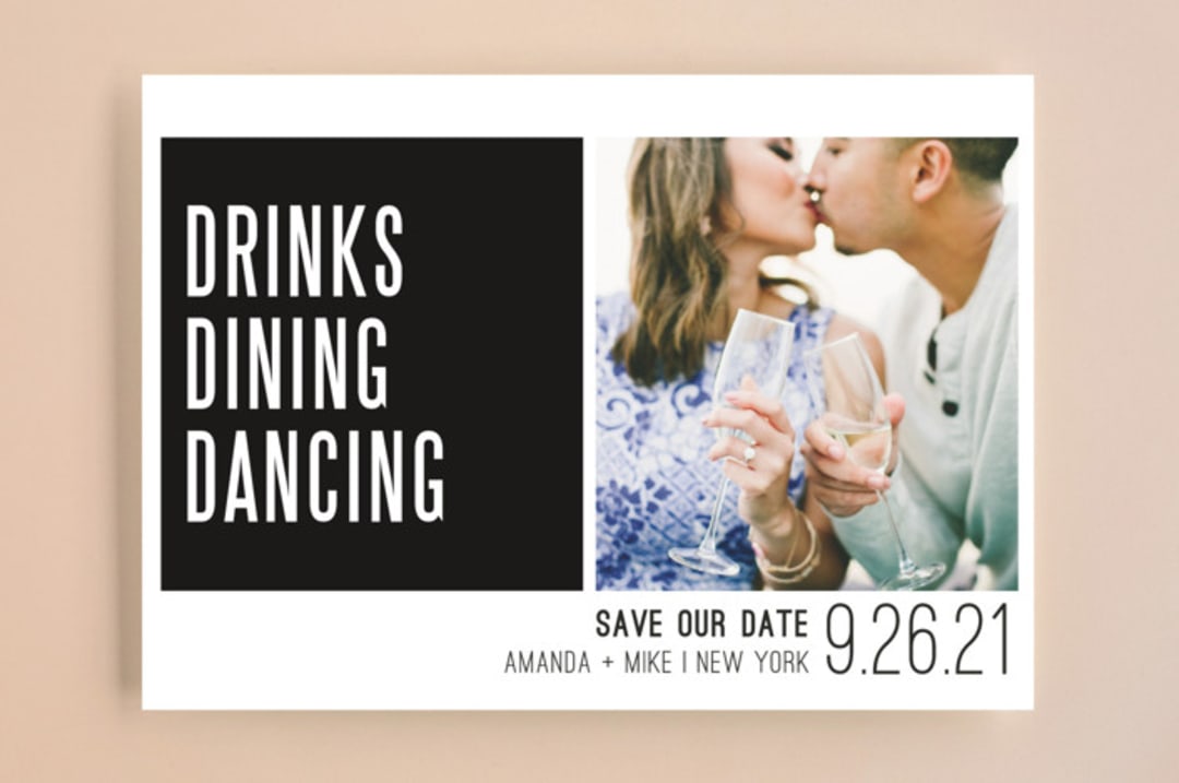 "Triple D" - Save the Dates in Noir by Nicolette Myslinski - Front