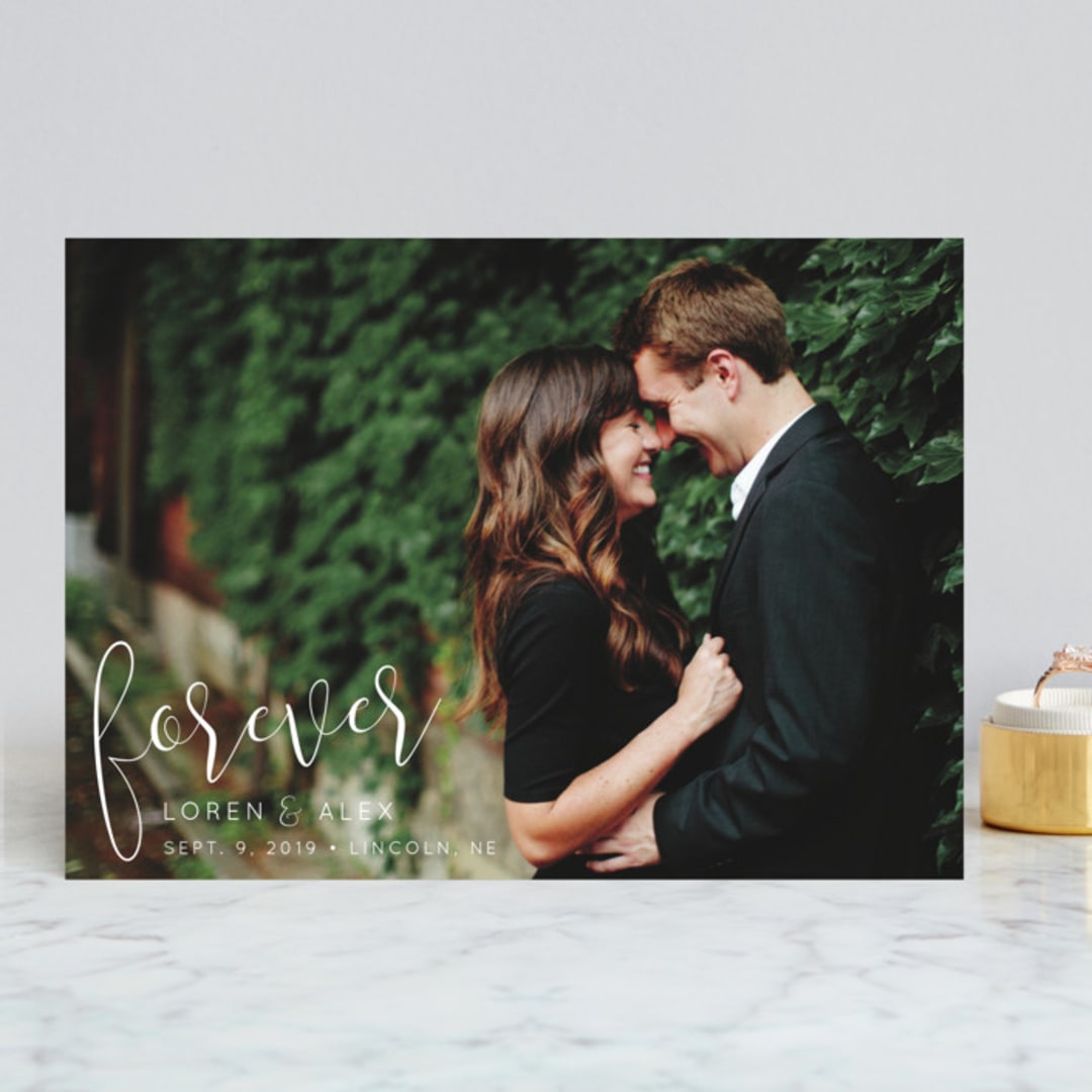 "Forever Love" - Save the Dates in Cloud by Christine Taylor - Front
