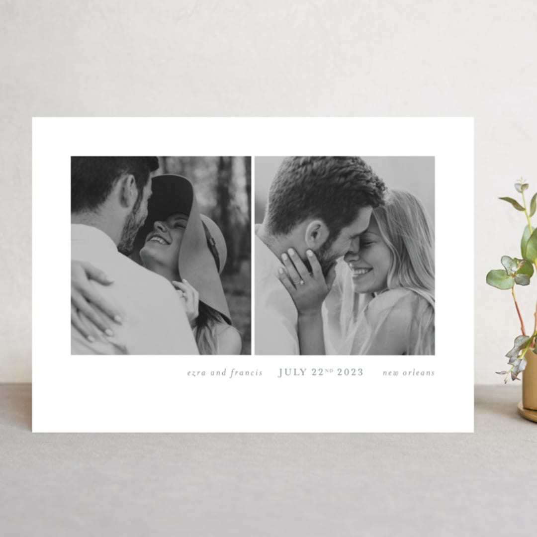 "Simply bliss" - Save the Dates in Pebble by Anelle Mostert - Front