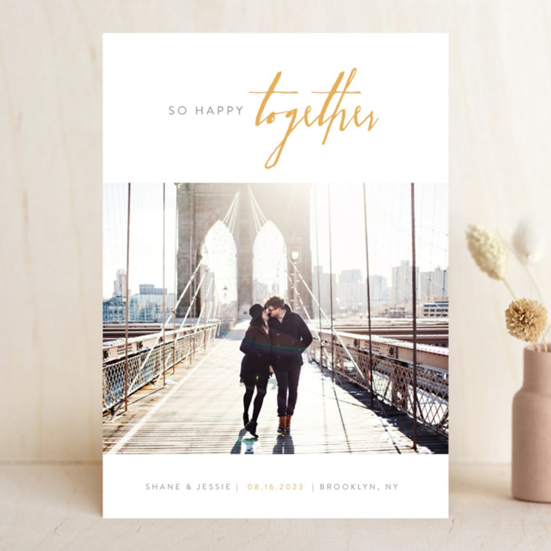 "Toss the Dice" - Save the Dates in Clementine by Meagan Christensen - Front