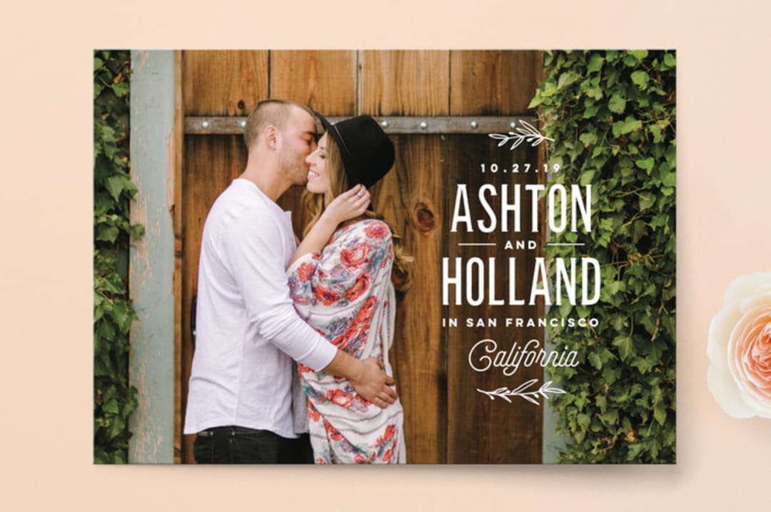 "Vintage Love" - Save the Dates in Cotton by Oscar and Emma - Karly Depew - Front