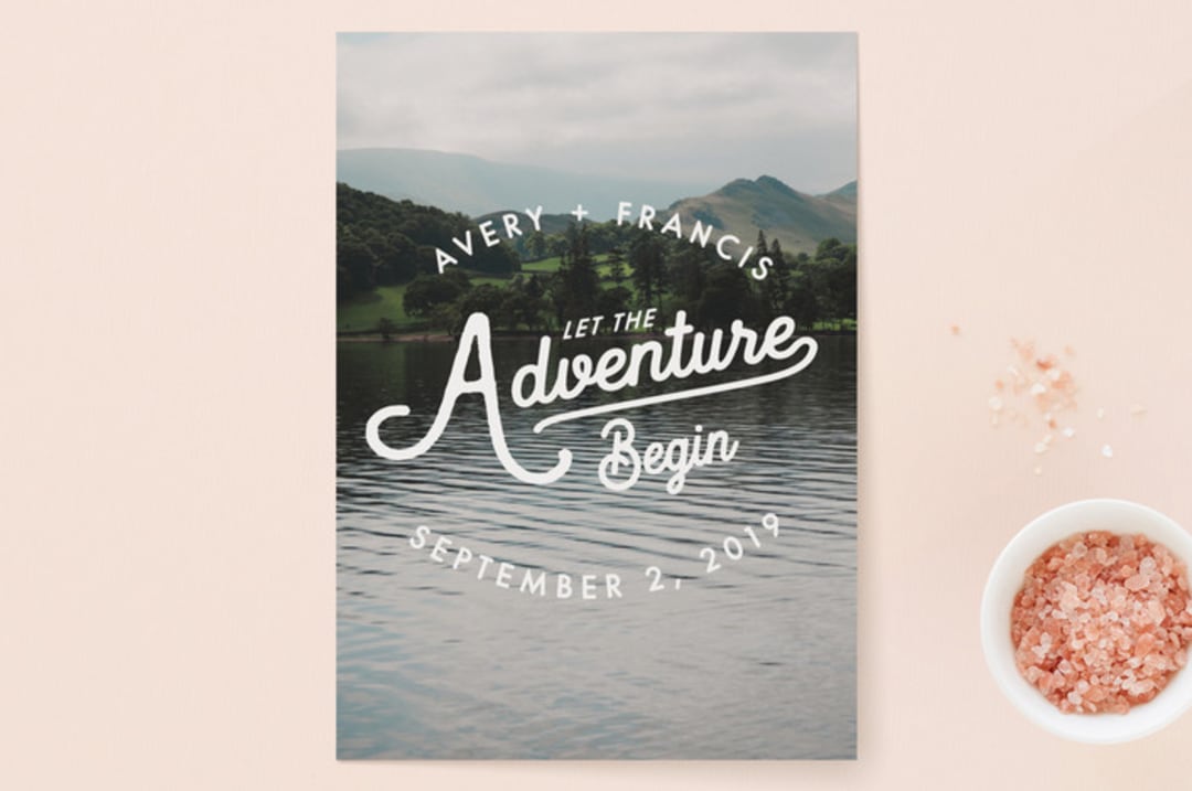"Let the adventure begin." - Save the Dates in Cloud by Stacy Cooke - Front