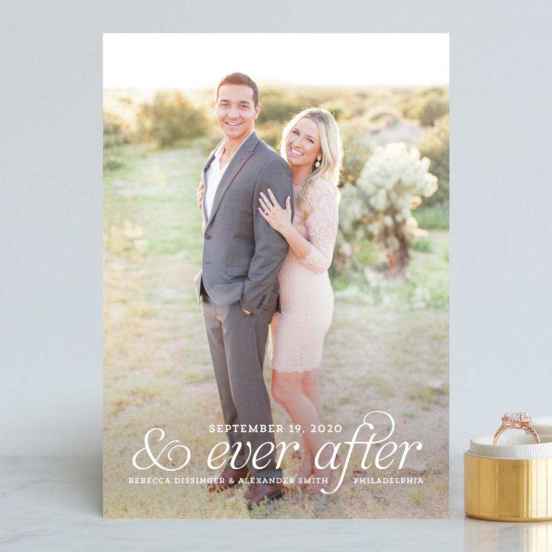 "and Ever After" - Save the Dates in Cloud by Kim Dietrich Elam - Front