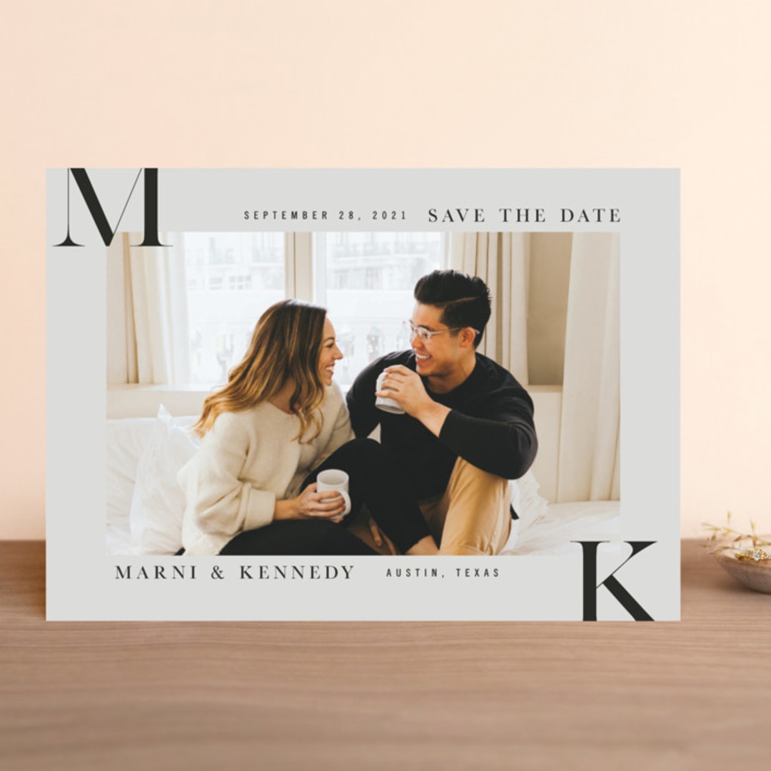 "Initial Here" - Save the Dates in Fog by Jennifer Lew - Front