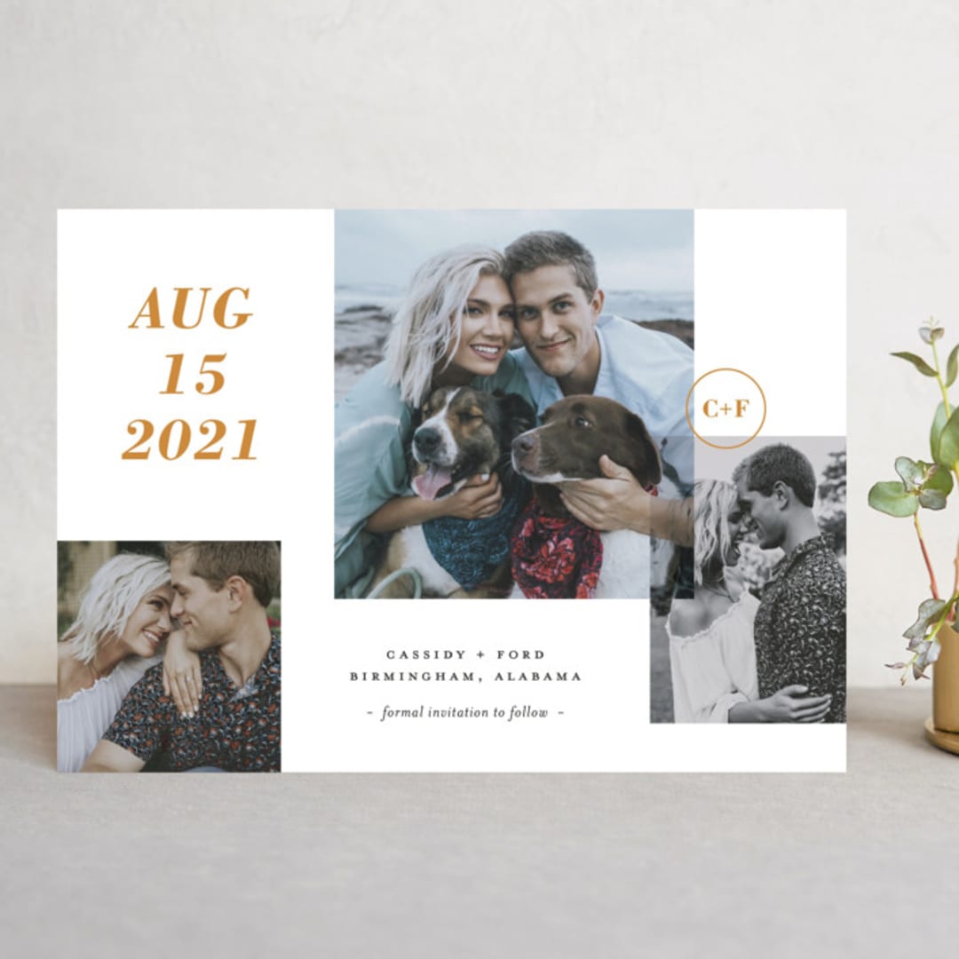 "Layers of Love" - Save the Dates in Golden by Shari Margolin - Front