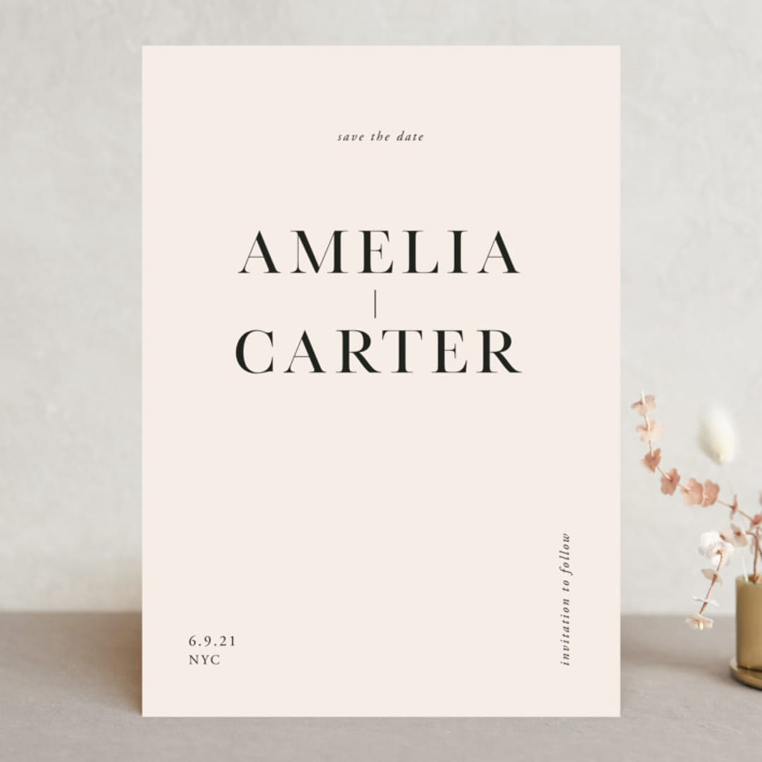 "Booked" - Save the Dates in Ink by Mere Paper - Front