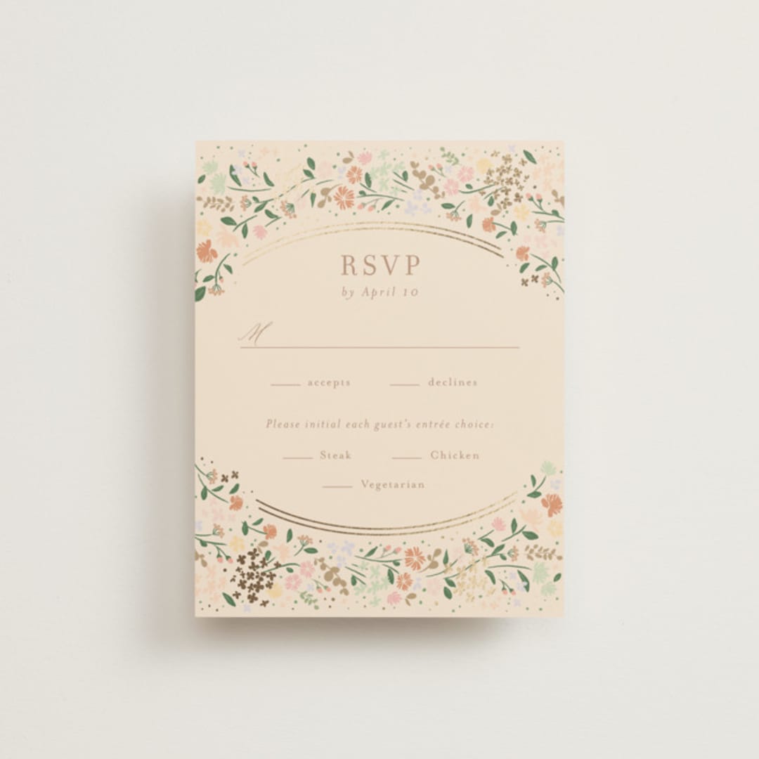 "Esther's garden" - RSVP Cards in Ivory by Jennifer Wick - Front
