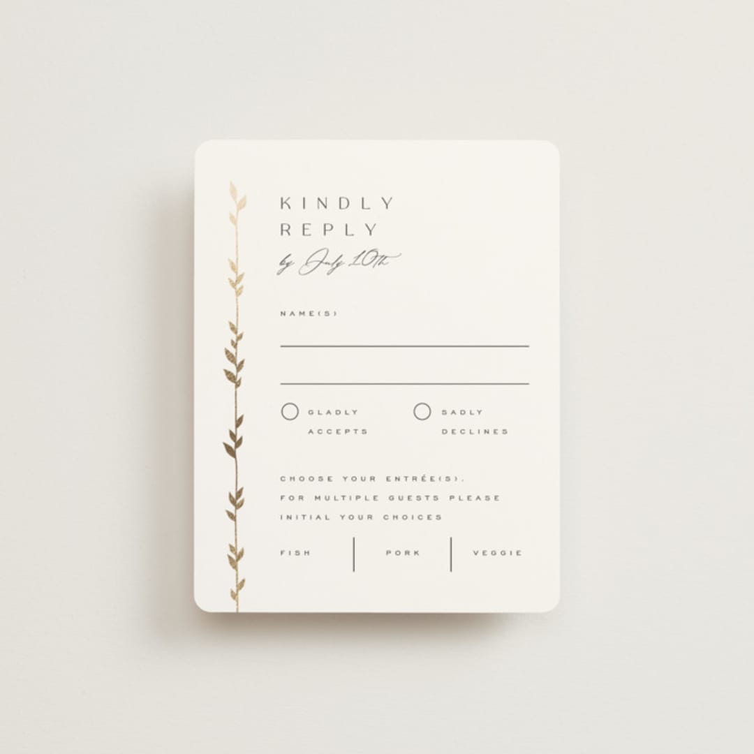 "Courtyard" - RSVP Cards in Lily by Owl and Toad - Front