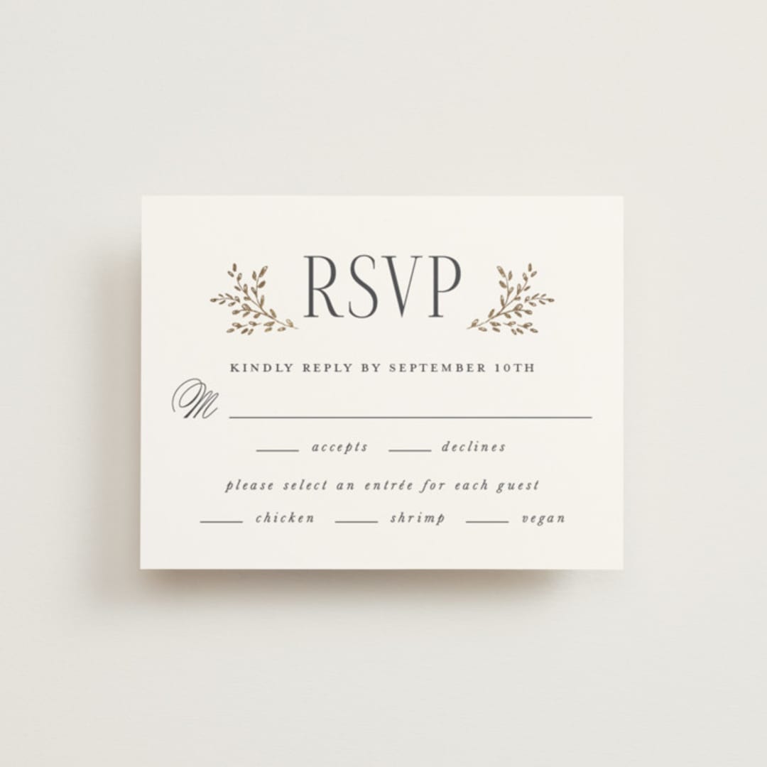 "Enchanted" - RSVP Cards in Mist by Laura Hankins - Front