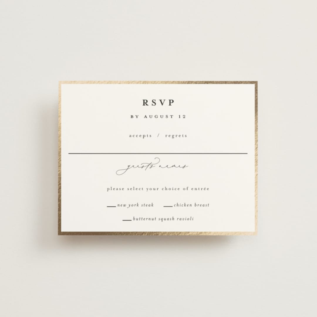 "Classic Love" - RSVP Cards in Vanilla by Susan Moyal - Front