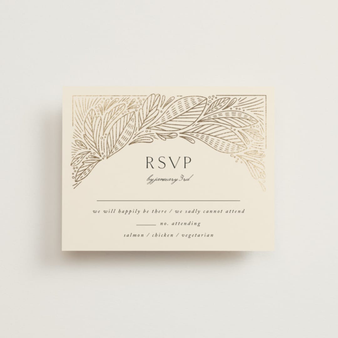 "Royalty" - RSVP Cards in Cream by Jen Owens - Front