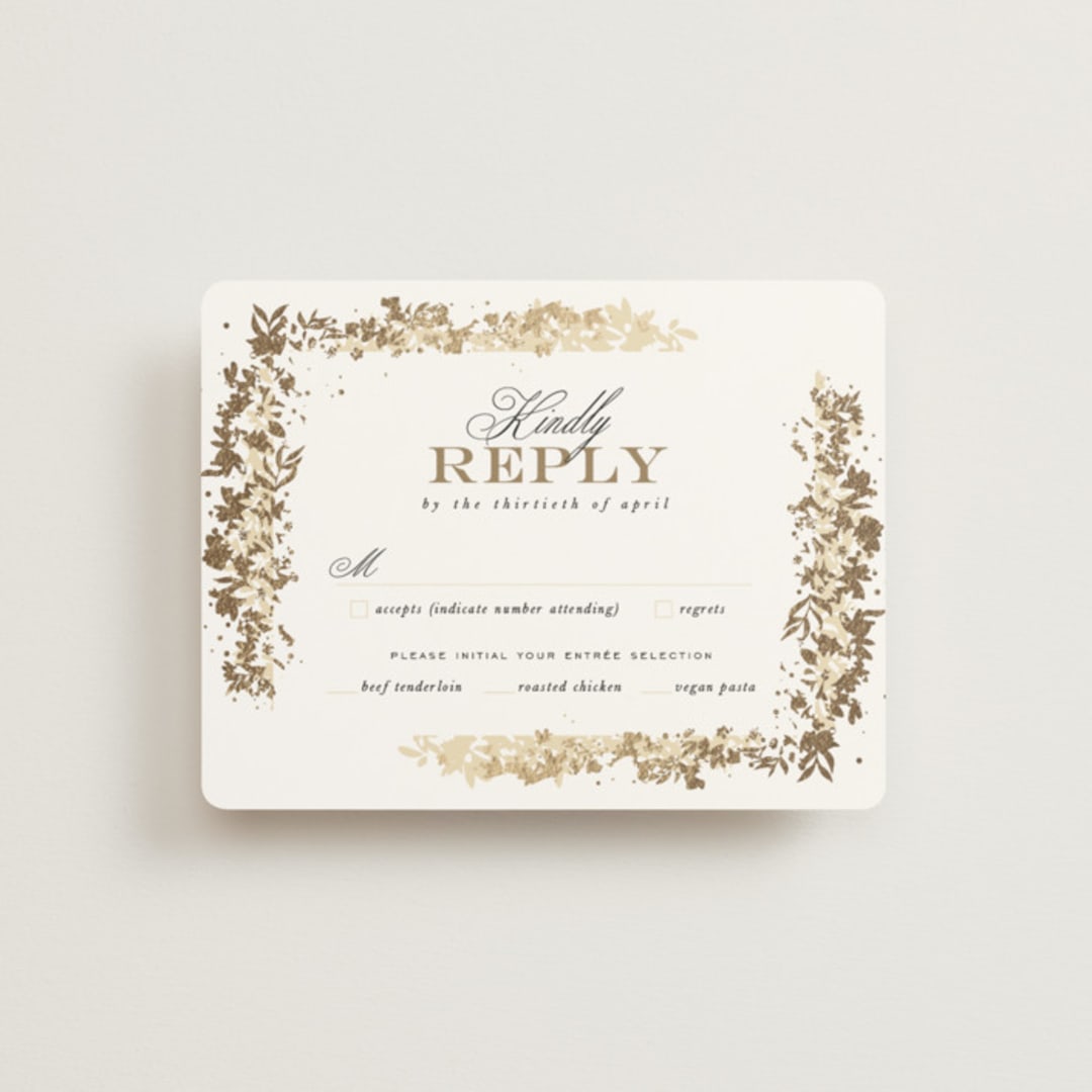 "Heritage" - RSVP Cards in Honeysuckle by Leah Bisch - Front