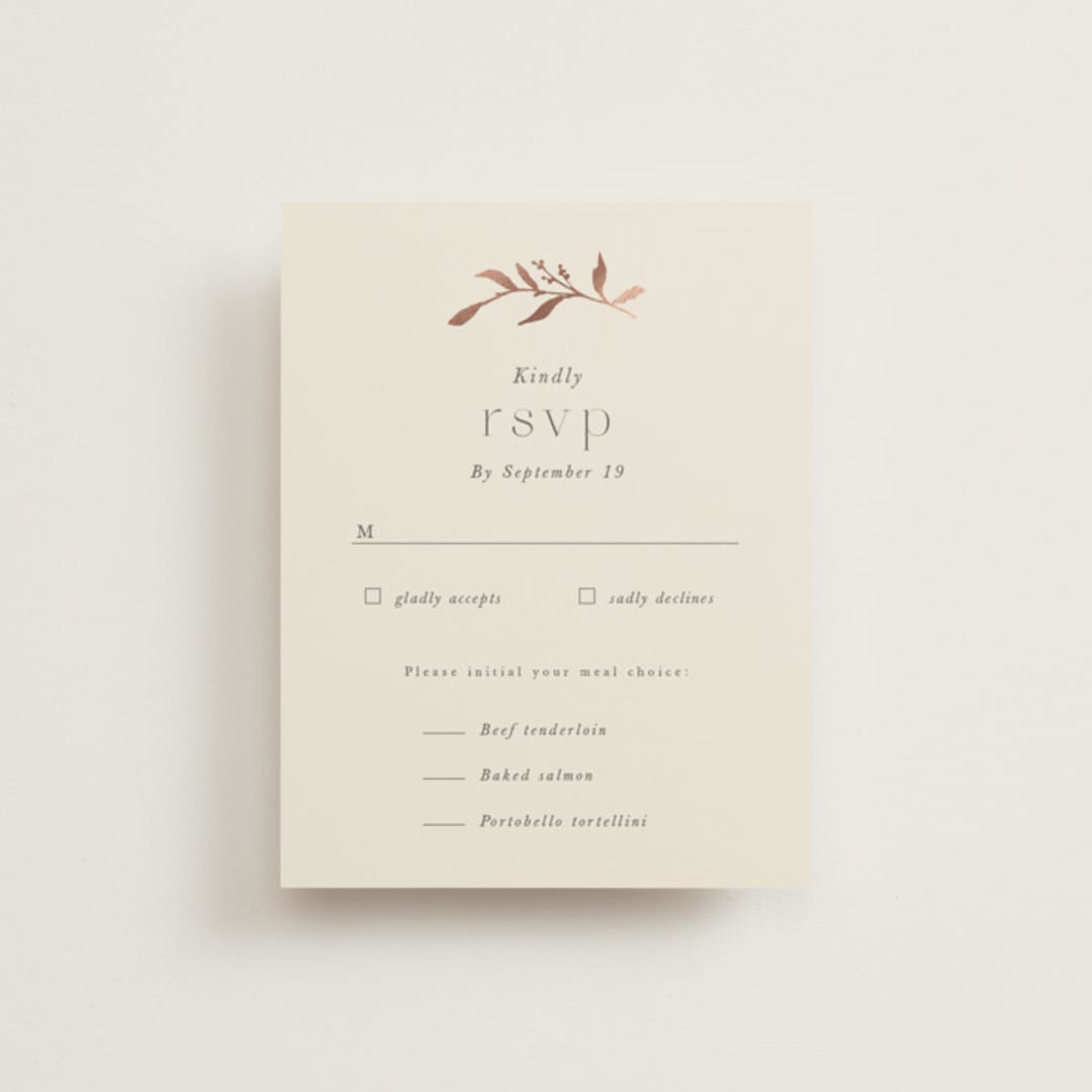 "Queen Anne's Lace" - RSVP Cards in Creme Brulee by Jennifer Wick - Front
