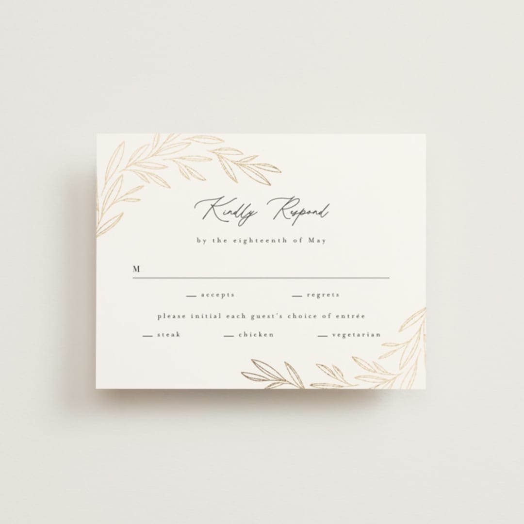 "Bianca" - RSVP Cards in Ink by Kristie Kern - Front