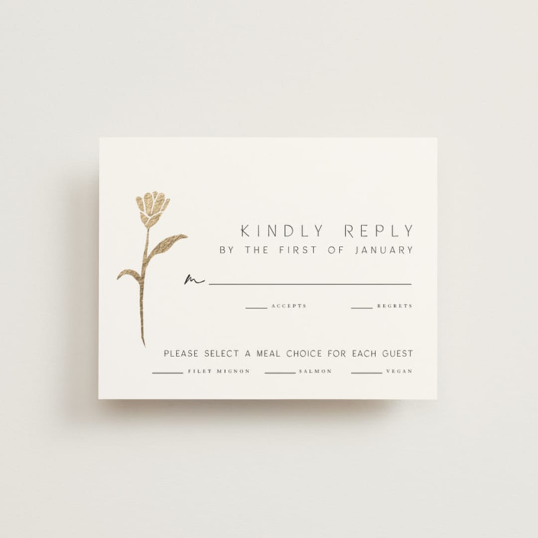 "Perennial" - RSVP Cards in Cotton by Amy Kross - Front