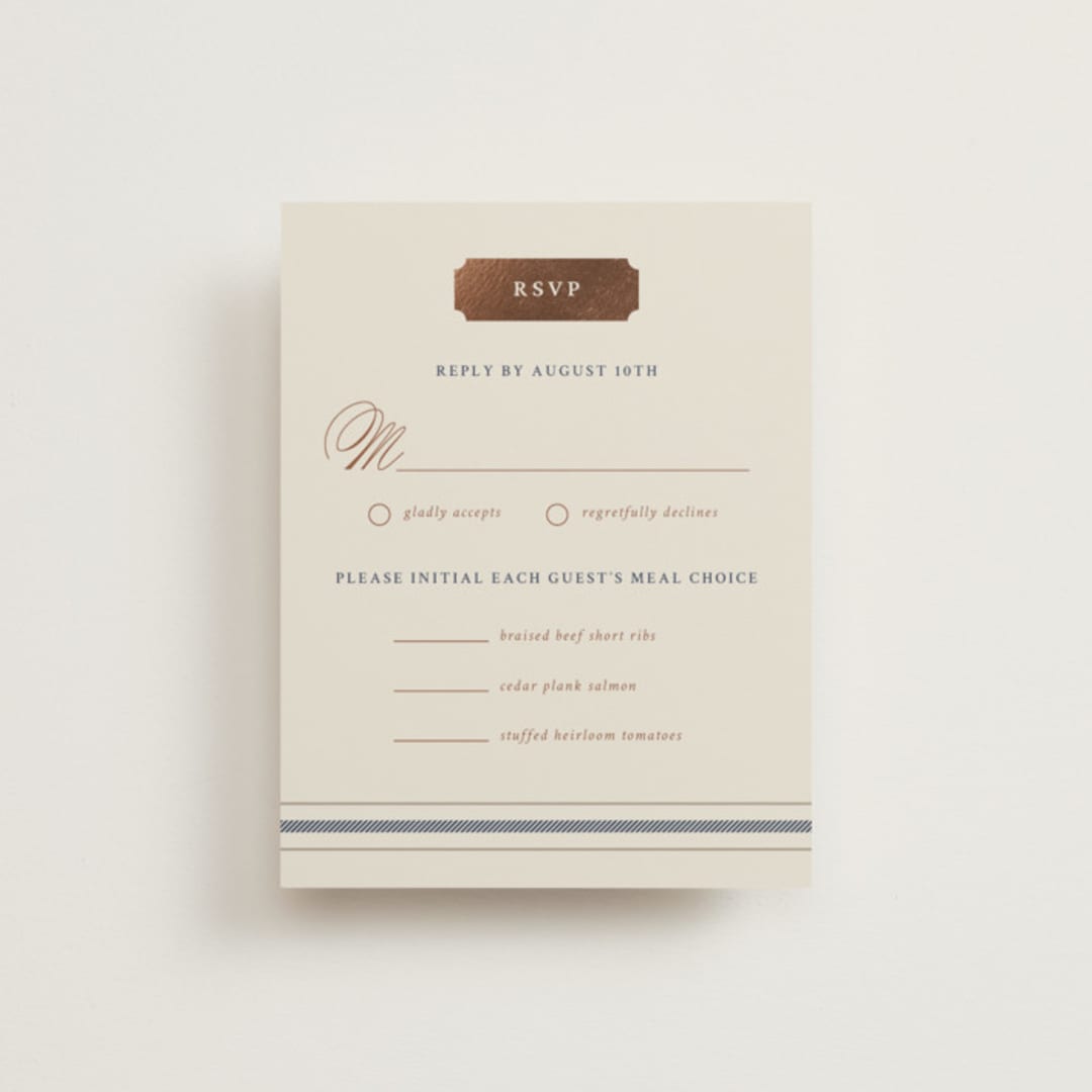 "Equestrian" - RSVP Cards in Midnight by Sam Dubeau - Front