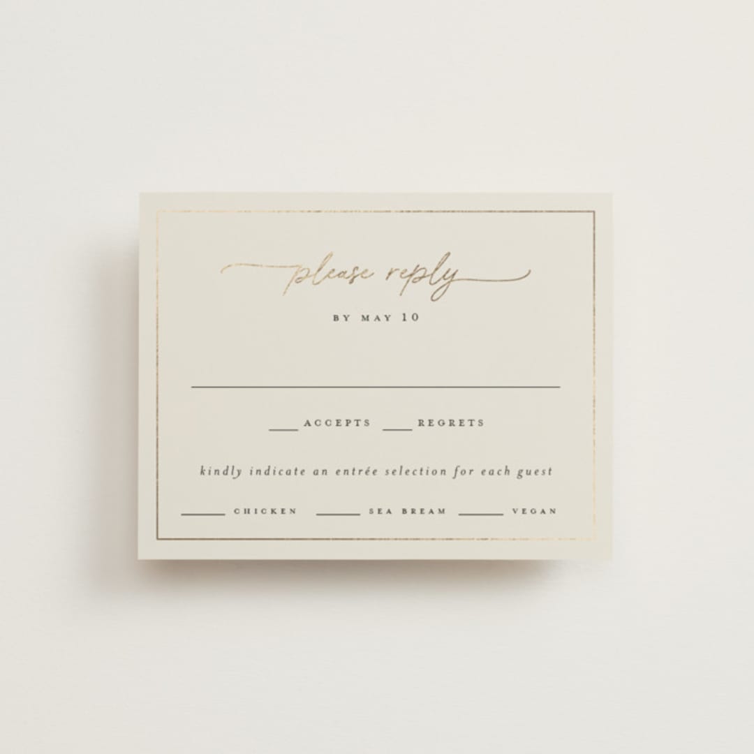 "silk" - RSVP Cards in Linen by Pippa Shaw - Front
