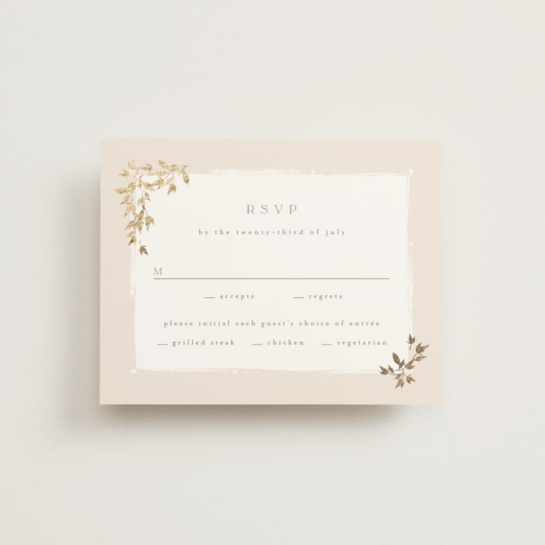 "Everly" - RSVP Cards in Latte by Kristie Kern - Front