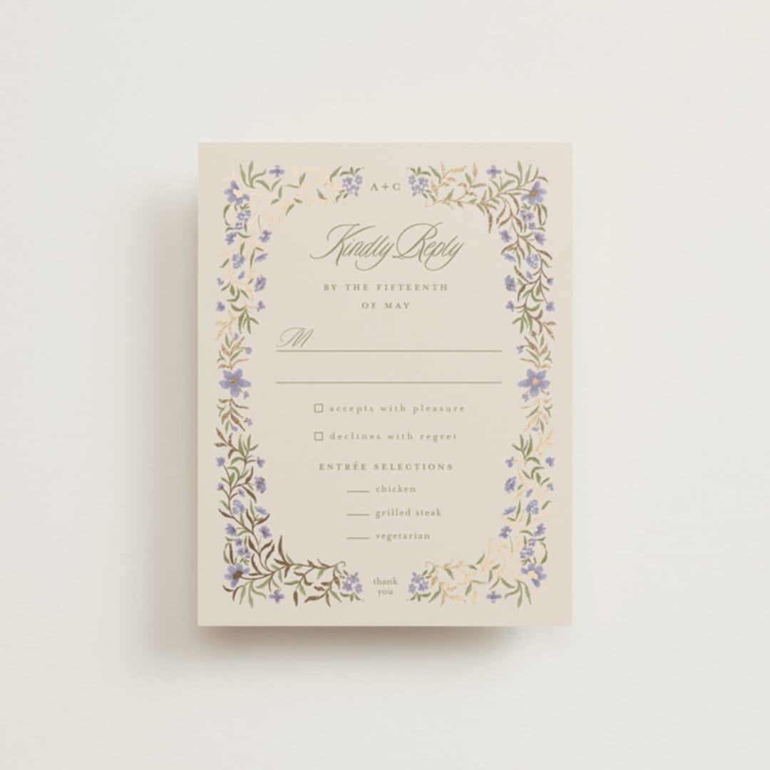"FairyTale.." - RSVP Cards in Heather by Vera Lim - Front