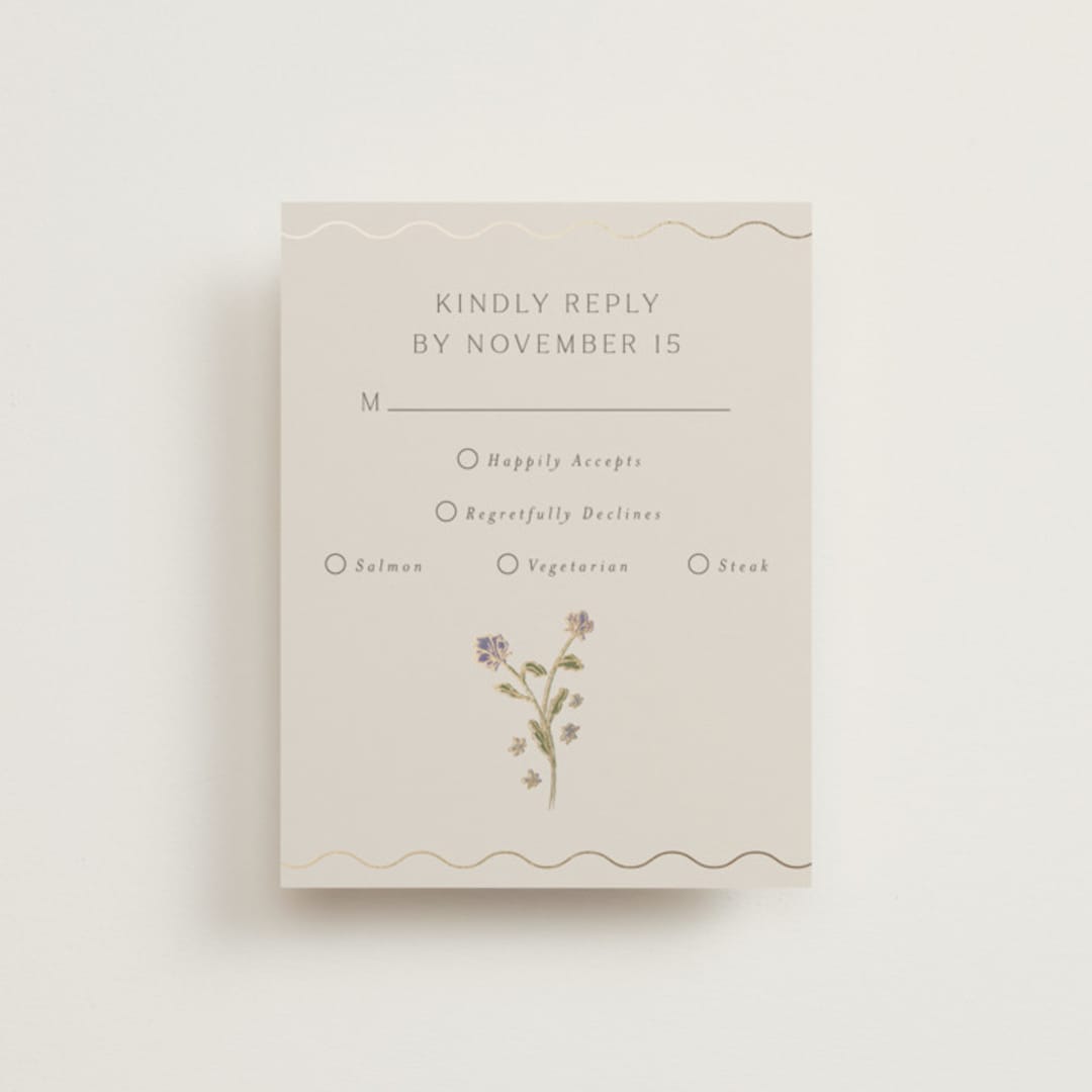 "Parisian Garden" - RSVP Cards in Petal by Nicoletta Savod - Front