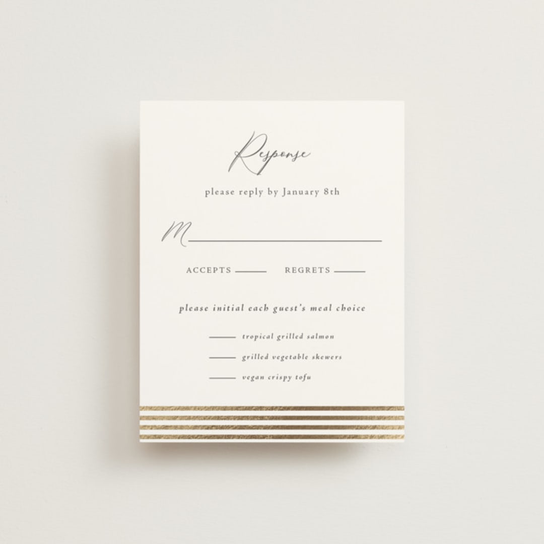 "Palm Monogram" - RSVP Cards in Leaf by Olivia Raufman - Front