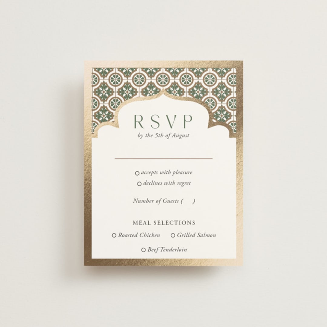 "Kareem" - RSVP Cards in Evergreen by Oma N. Ramkhelawan - Front