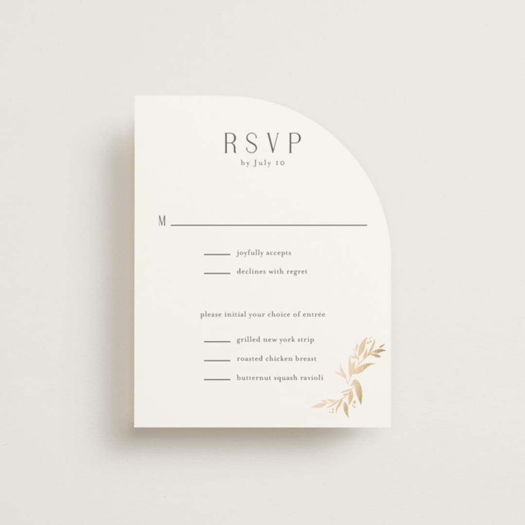 "Vining" - RSVP Cards in Chantilly by Jessica Williams - Front