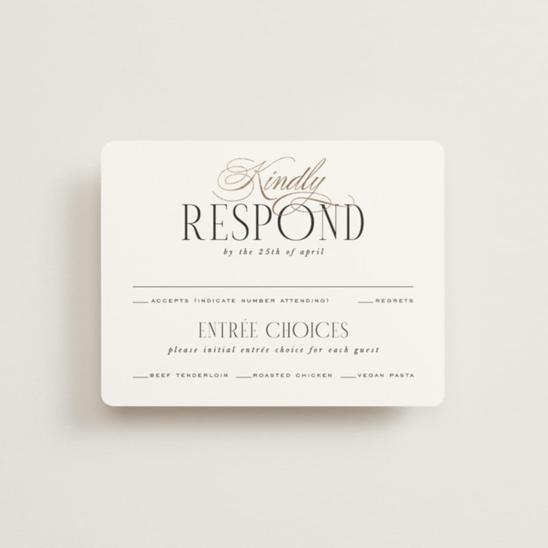 "Unite" - RSVP Cards in Opal by Leah Bisch - Front