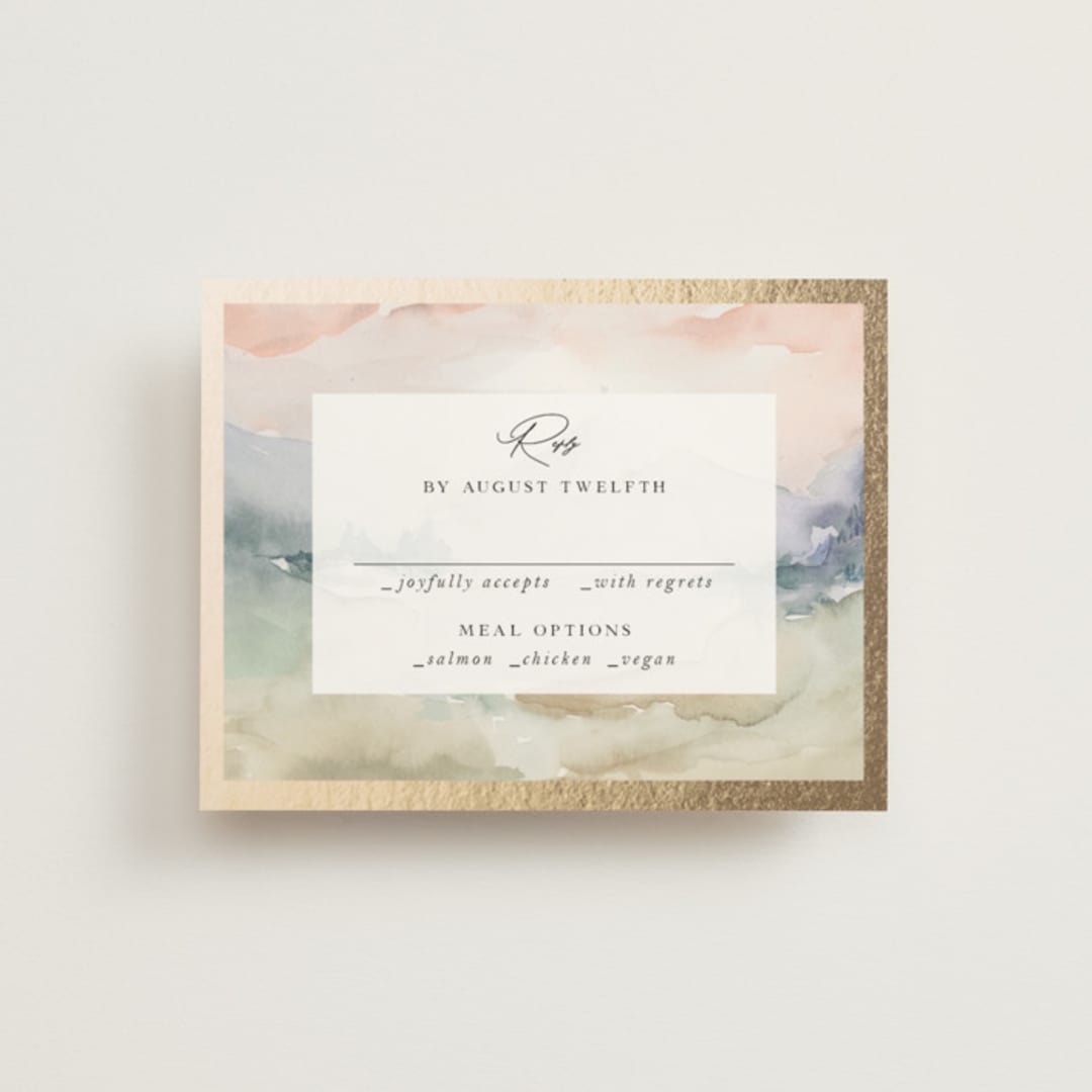 "Mountain" - RSVP Cards in Latte by Lori Wemple - Front