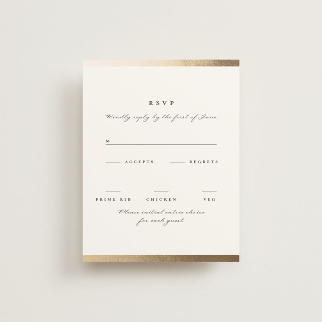 "Defined" - RSVP Cards in Snow by mo kelley - Front