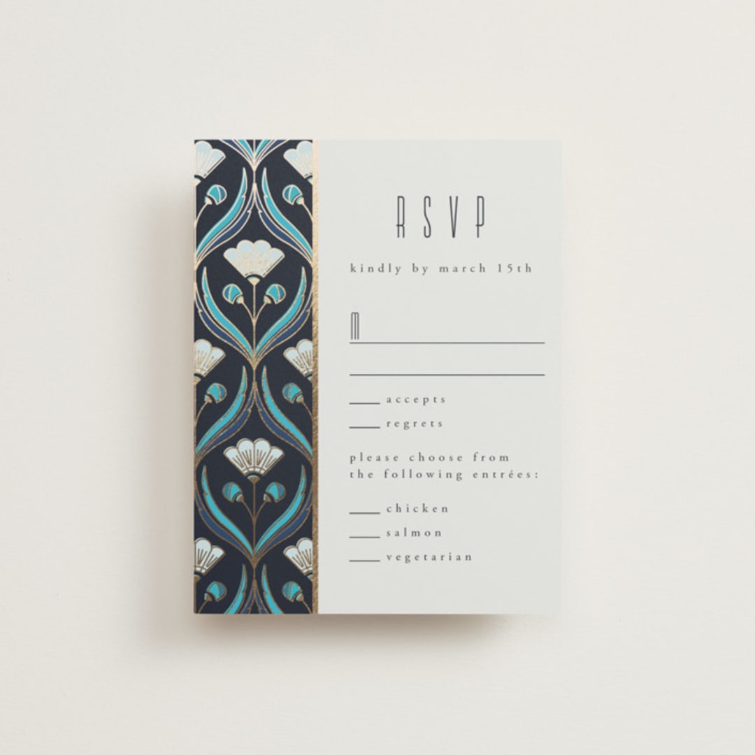 "Deco pattern" - RSVP Cards in Cote d'azur by Ana de Sousa - Front