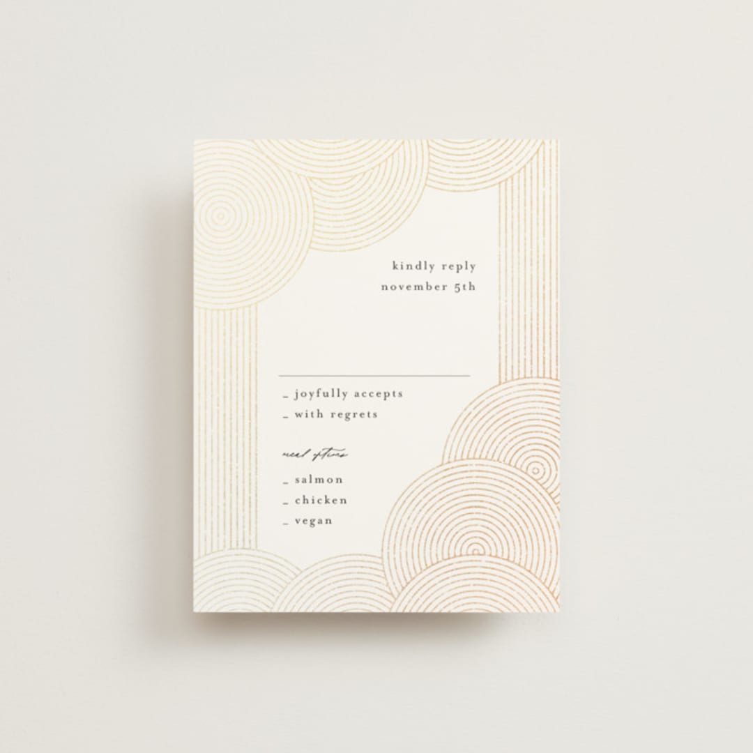 "ionic" - RSVP Cards in Onyx by Lori Wemple - Front