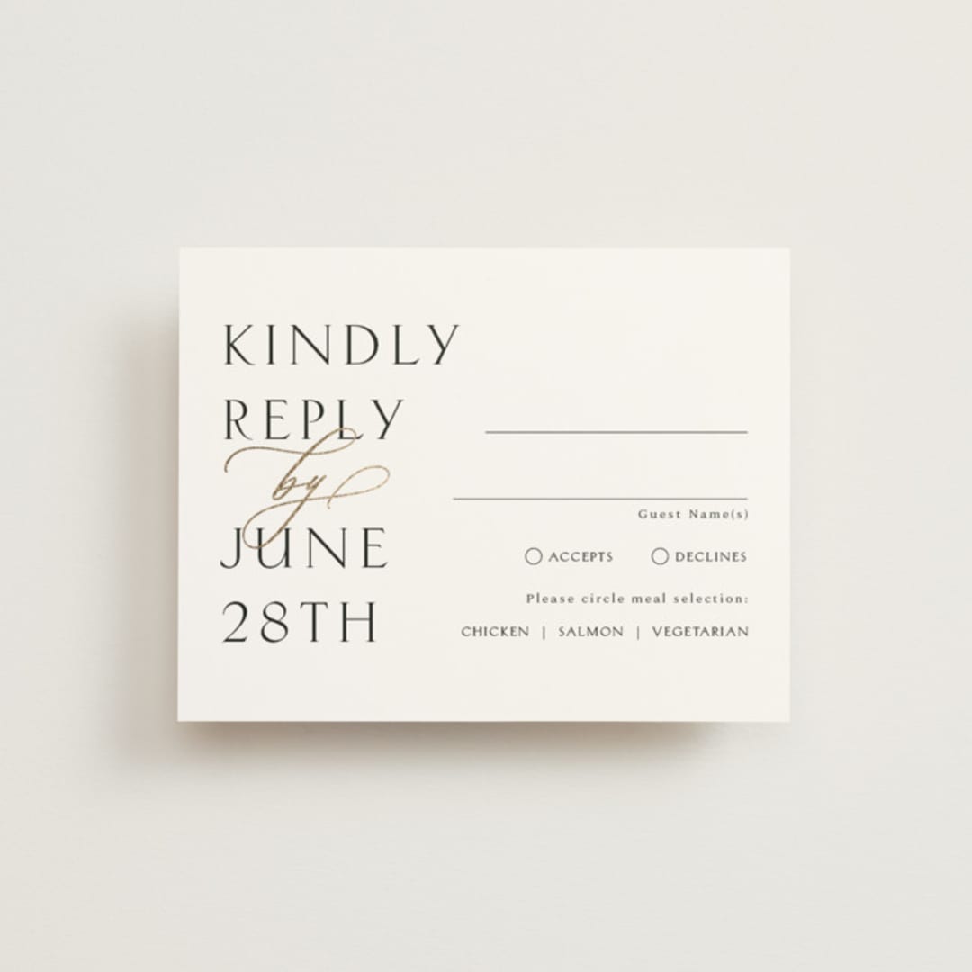 "Postcard" - RSVP Cards in Snow by Kaydi Bishop - Front