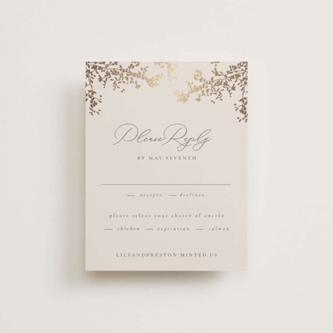 "forever and a day" - RSVP Cards in Luxe Neutral by Design Lotus - Front